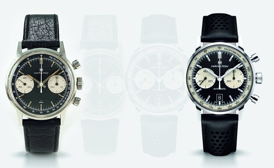 vintage hamilton chronograph vs new model