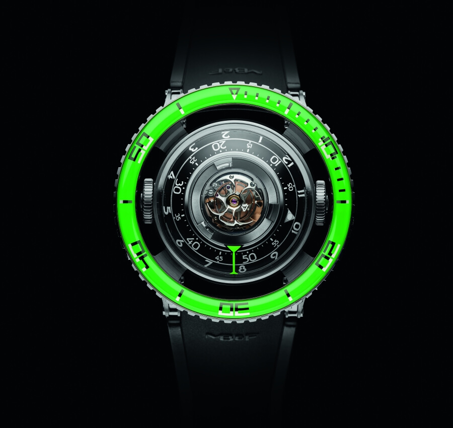  MB&F Horological Machine No.7 Aquapod Titanium Green Watch Review