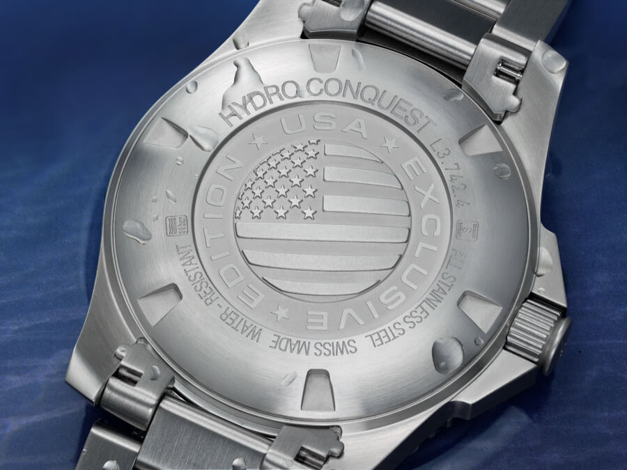 Longines USA Exclusive HydroConquest Edition Case Back