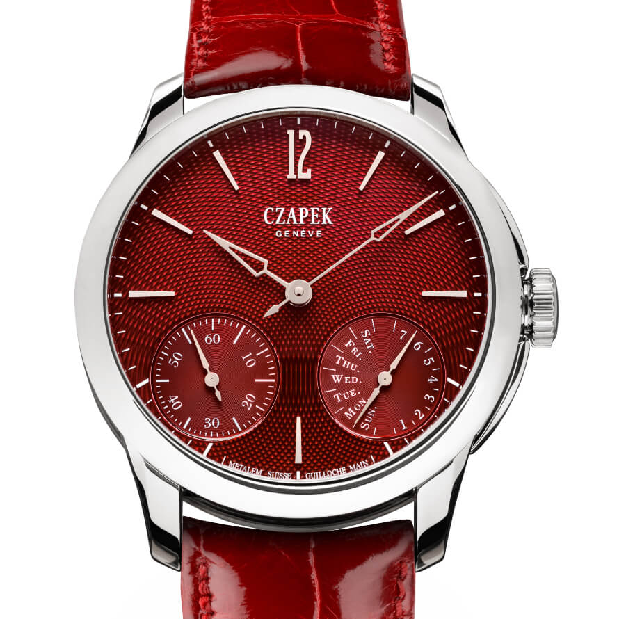 Czapek & Cie Quai de Bergues Guilloché Ricochet Rhubarb Red