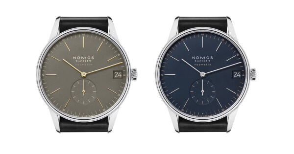 Nomos Orion Neomatik 41 Date Midnight Blue And Orion Neomatik 41 Date Olive Gold