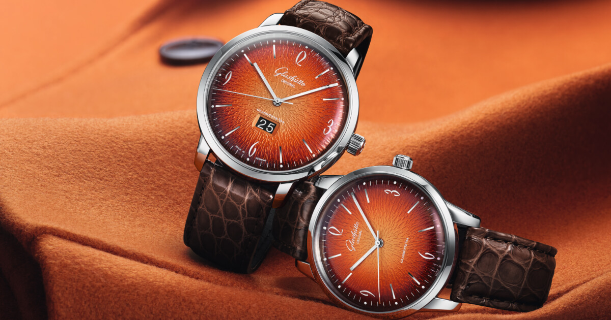 Glashütte Original Sixties and Sixties Panorama Date – Annual Edition 2019 in fiery orange