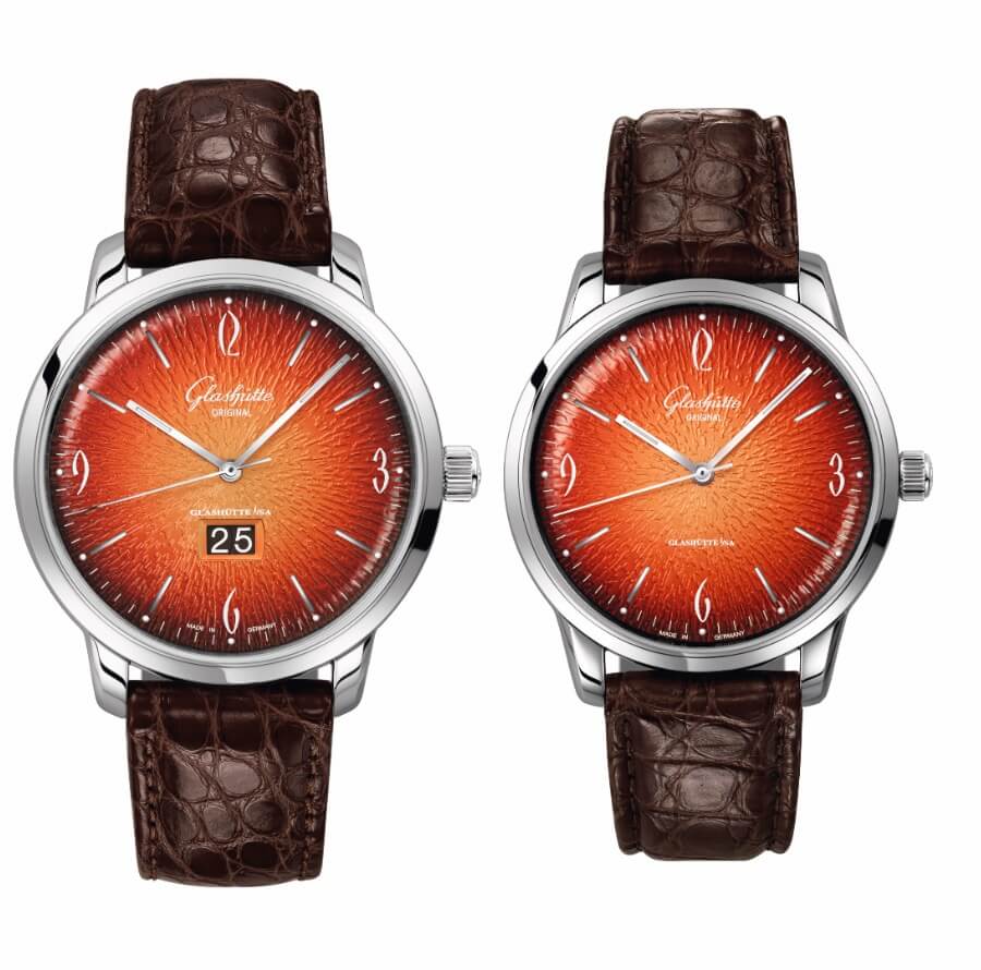 Glashütte Original Sixties and Sixties Panorama Date – Annual Edition 2019 in fiery orange