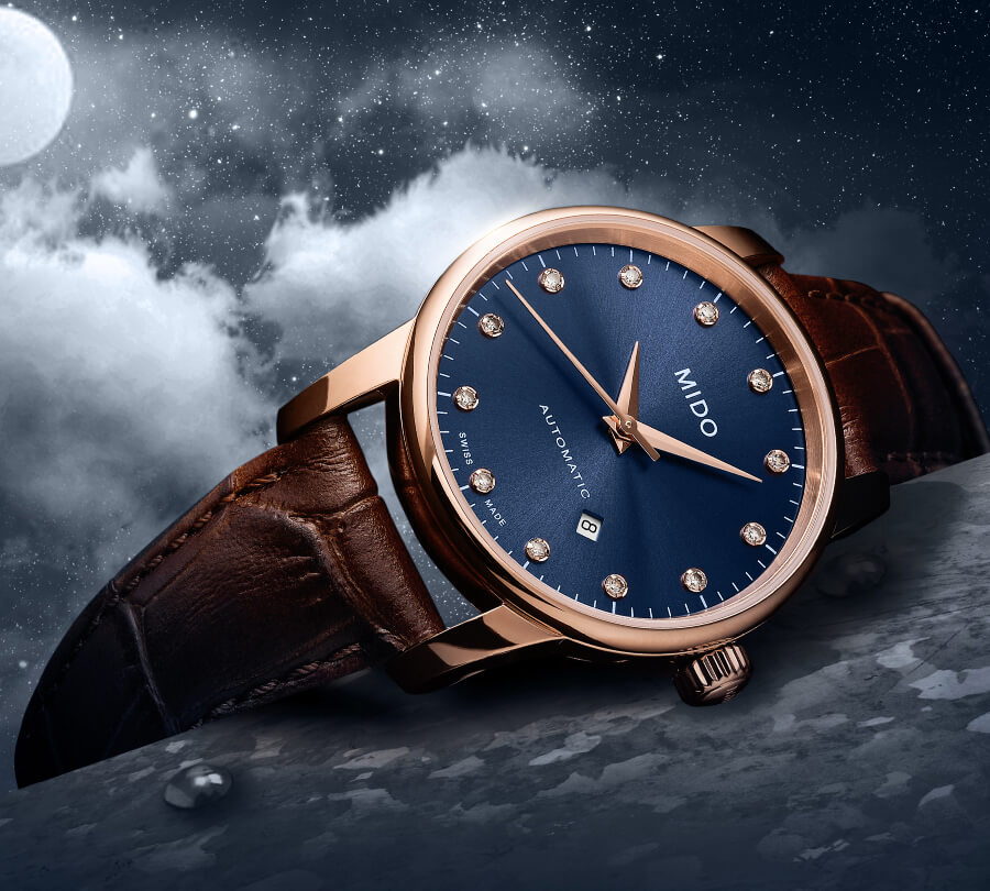 Mido Baroncelli Midnight Blue Diamond Watch