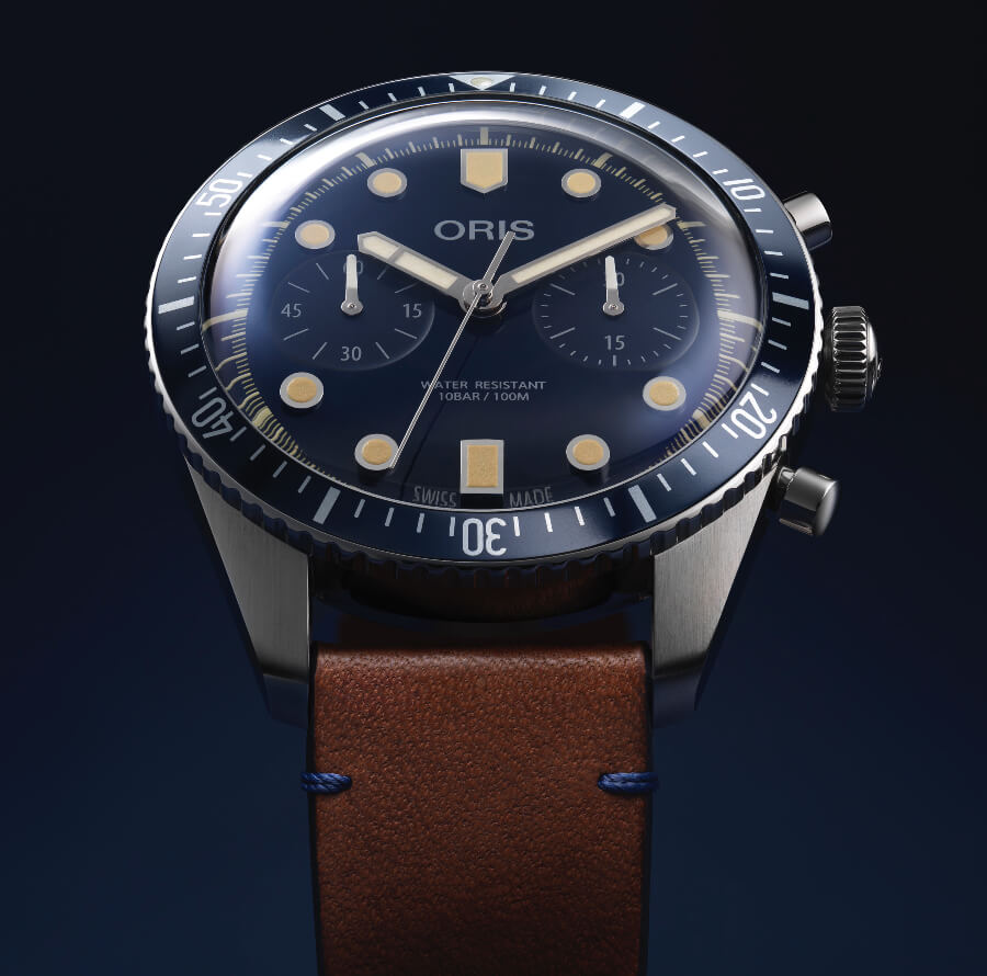 The New Oris Divers Sixty-Five Chronograph Bucherer Blue Editions