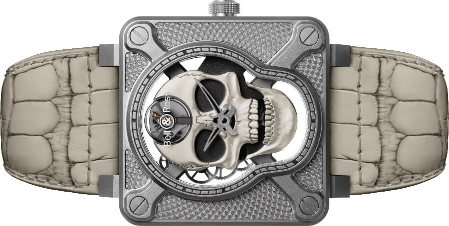 Bell & Ross BR01 Laughing Skull White 