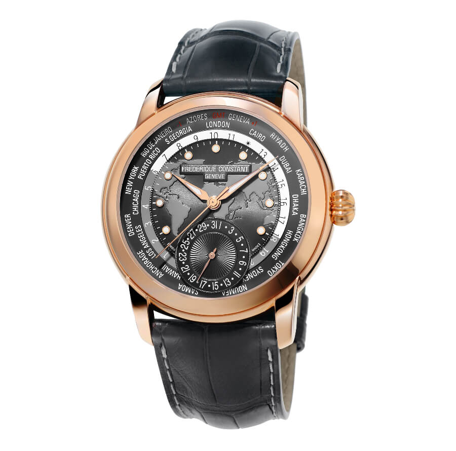 The New Frederique Constant Classic Worldtimer Manufacture Dark Grey Dial 