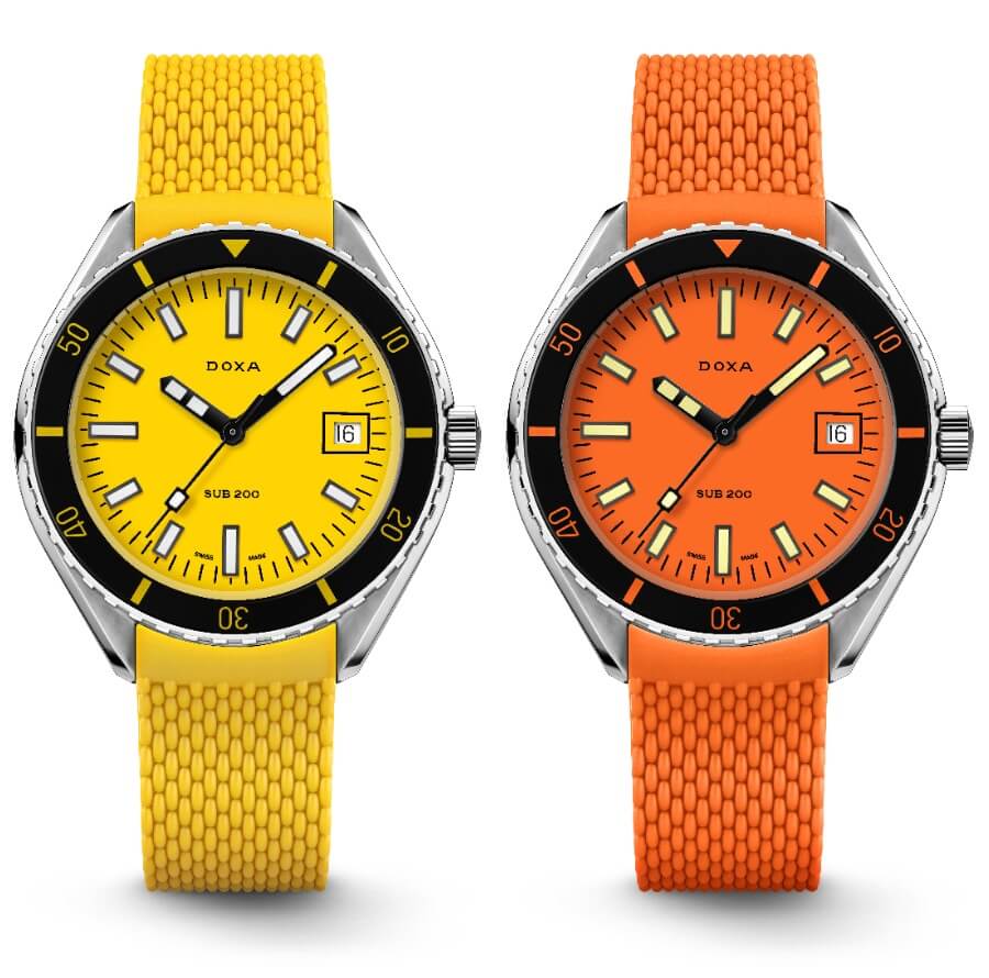 Doxa SUB 200 With FKM Rubber Strap 