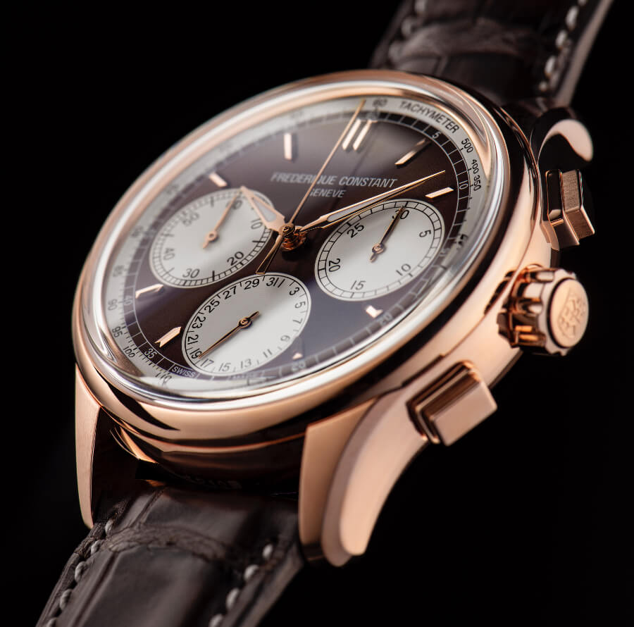 Gold watch Flyback Chronograph  