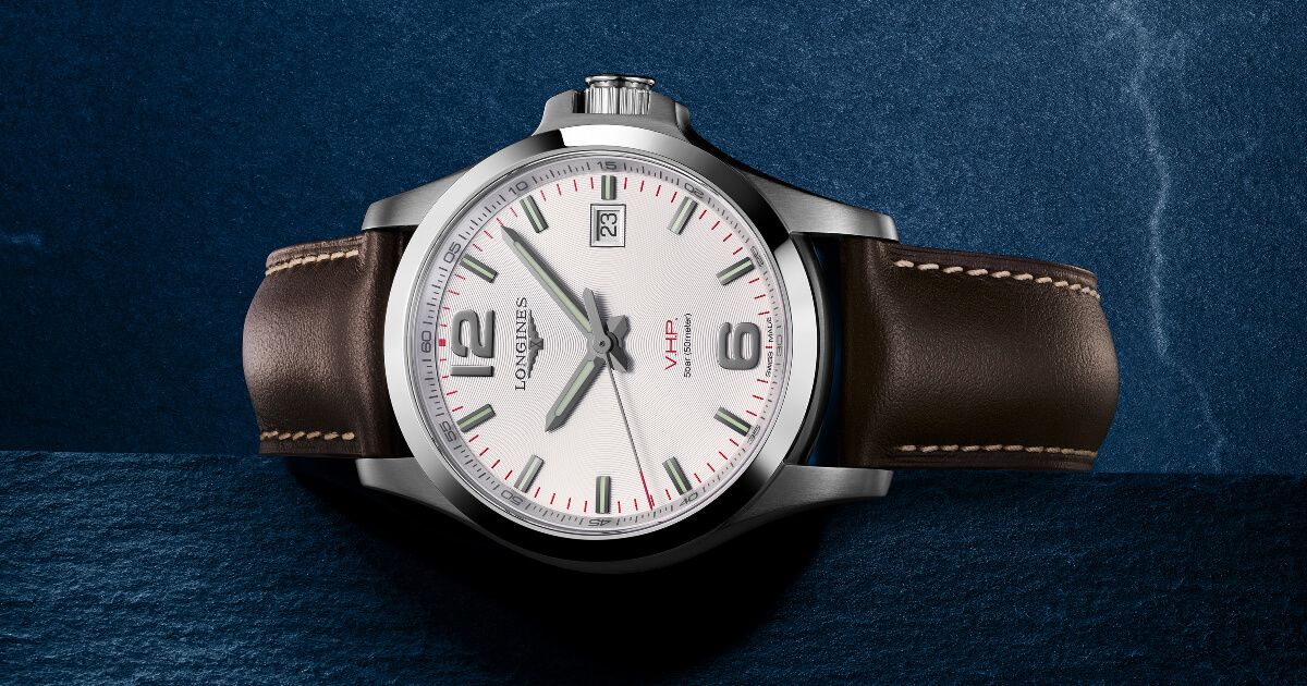 Longines adorns its Conquest V.H.P. with leather (Price, Pictures and Specifications)