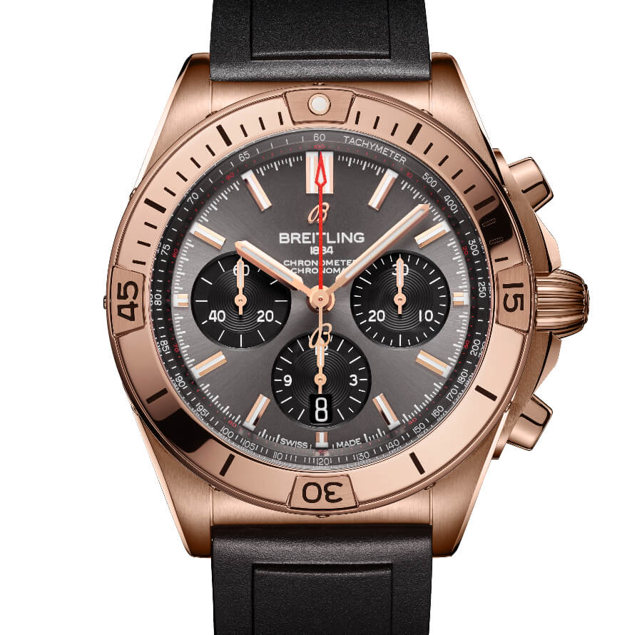 Breitling Chronomat B01 42 18 K Red Gold Case