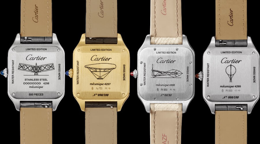 Cartier Engraved Santos-Dumont Limited-Edition Watches 