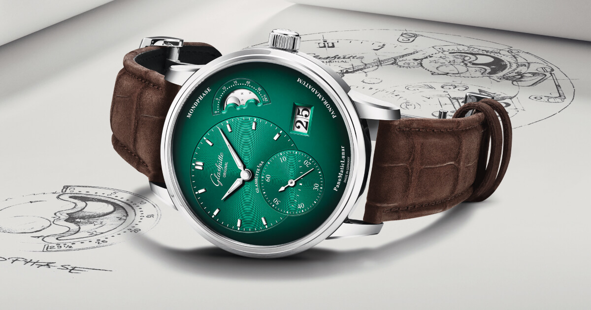 The New Glashütte Original PanoMaticLunar In Forest Green (Price, Pictures and Specifications)