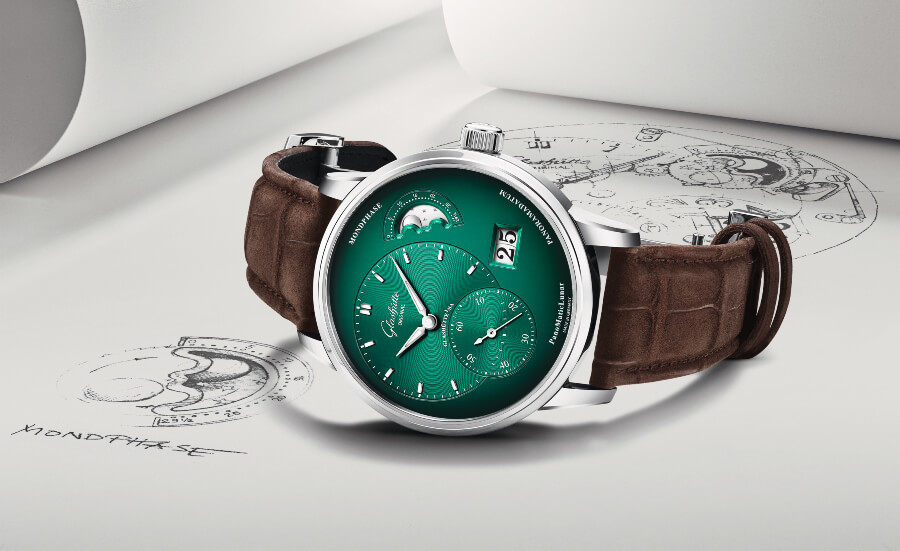 Glashütte Original PanoMaticLunar In Forest Green Watch Review