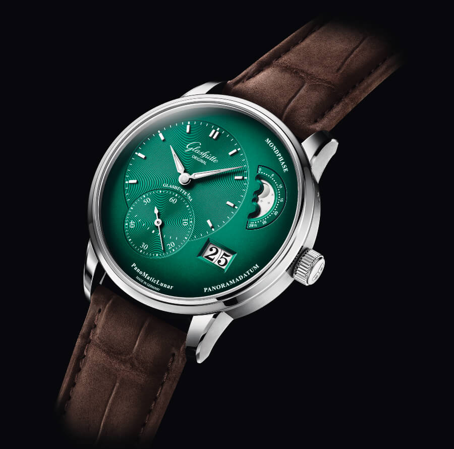 Glashütte Original PanoMaticLunar In Forest Green Watch Review