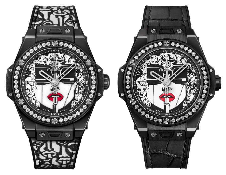 Ladies Watch Hublot Big Bang One Click 39 mm Marc Ferrero Ceramic Black & White