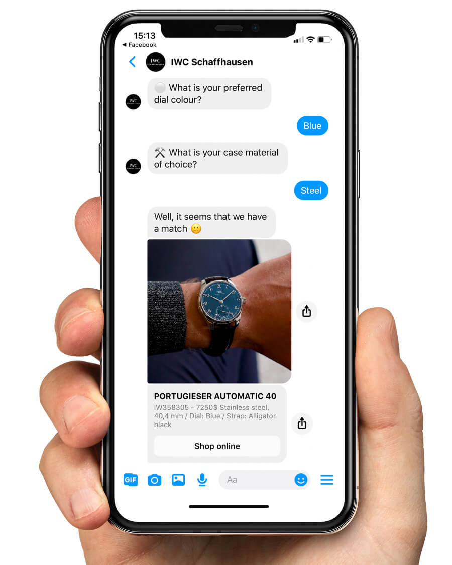 IWC And Facebook Team Up For Launch Of Innovative Chatbot To Present New Portugieser Collection