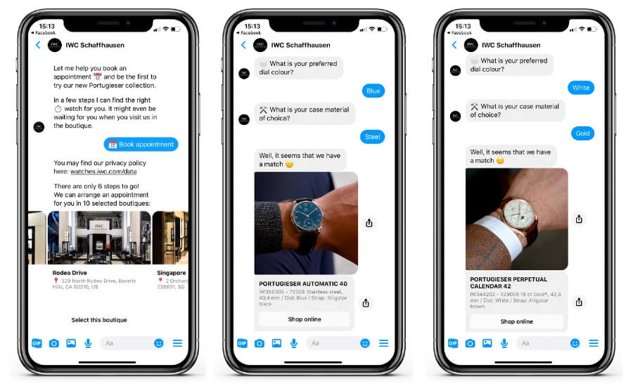 IWC And Facebook Team Up For Launch Of Innovative Chatbot To Present New Portugieser Collection