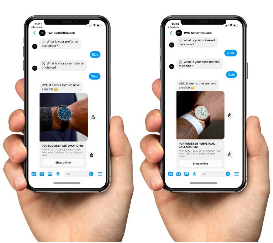 IWC And Facebook Team Up For Launch Of Innovative Chatbot To Present New Portugieser Collection