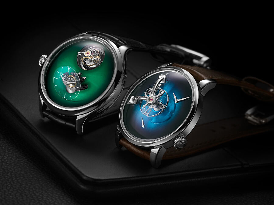 H. Moser × MB&F Endeavour Cylindrical Tourbillon and MB&F × H. Moser LM101 