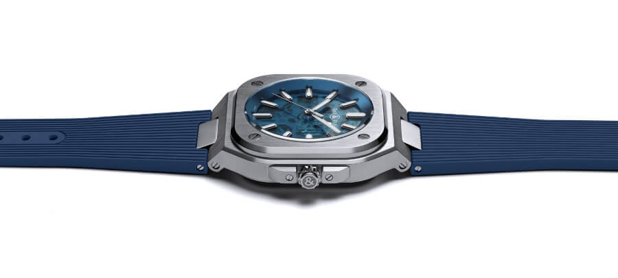 Bell & Ross BR05 Skeleton Blue Rubber Strap