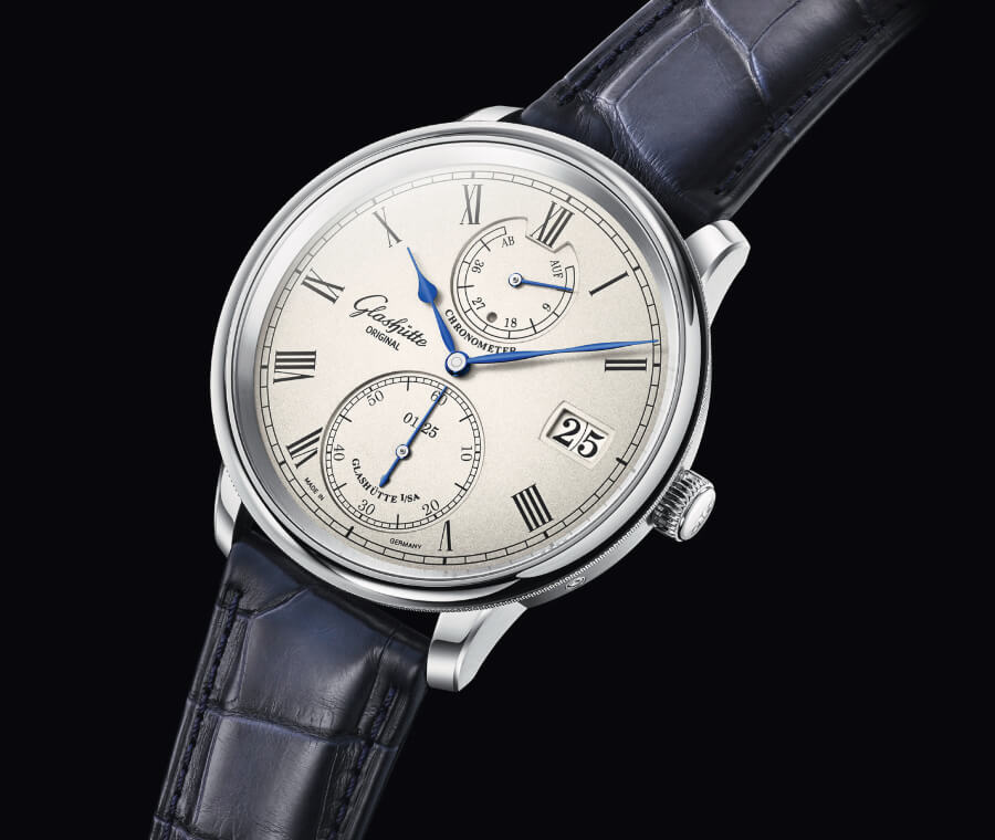 Men Watches Glashütte Original Senator Chronometer Limited Edition White Gold 