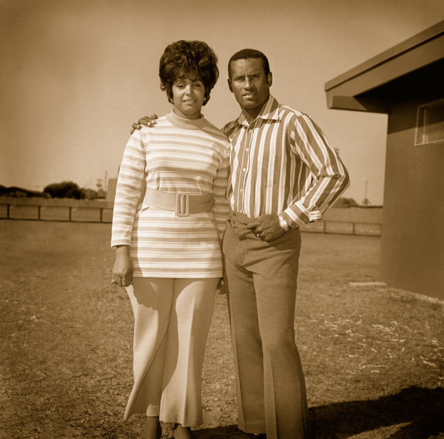 Roberto Clemente with his wife Vera