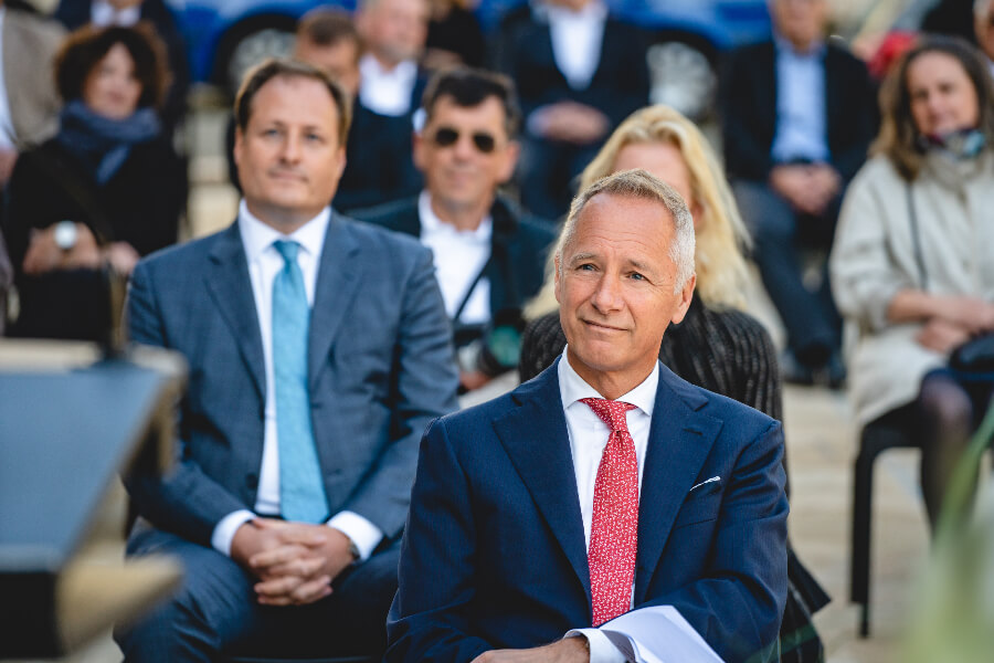 A. Lange & Söhne's CEO Wilhelm Schmid at the inauguration of  the Walter Lange memorial