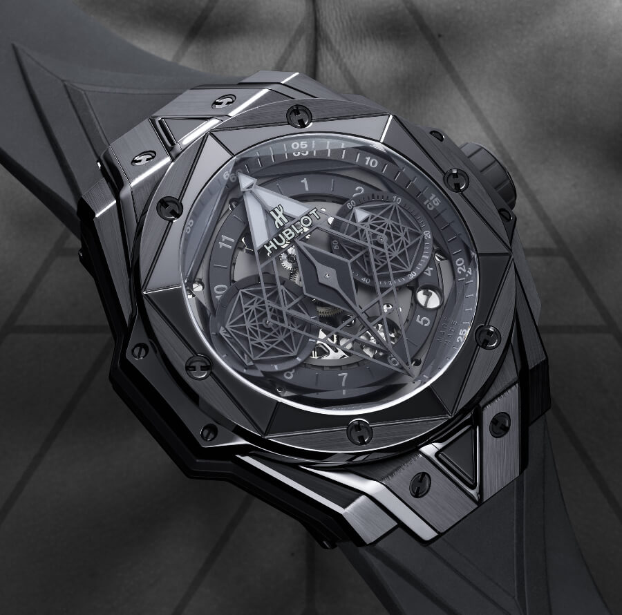 Chronograph ublot Big Bang Unico Sang Bleu II All Black