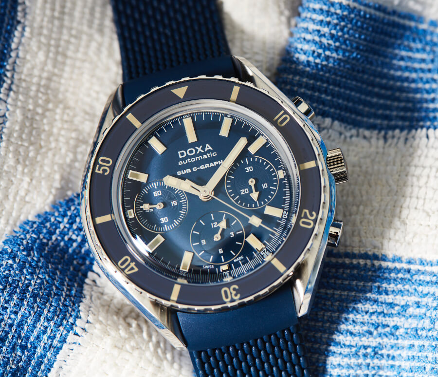 Doxa SUB 200 C-Graph Navy Blue Dial