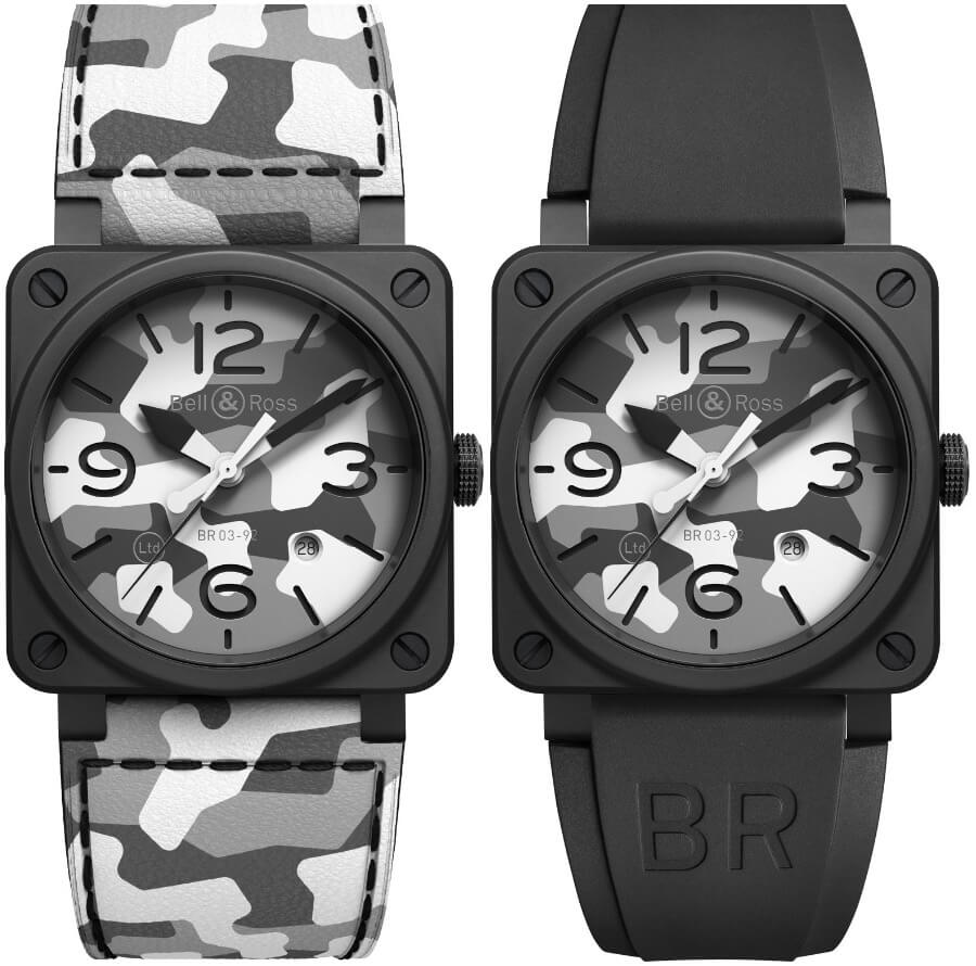 Bell & Ross BR03-92 White Camo Ref. BR0392-CG-CE/SCA