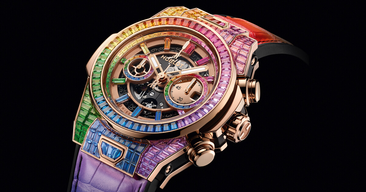 Hublot Big Bang Unico Full Baguette King Gold Rainbow (Price, Pictures and Specifications)