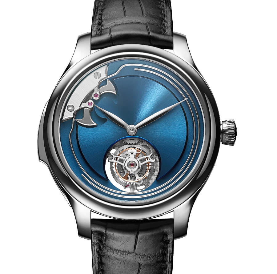 Review H. Moser & Cie. Endeavour Concept Minute Repeater Tourbillon Electric Blue Dial