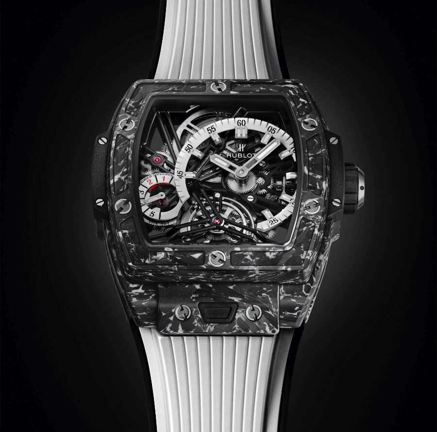 The New Hublot Spirit of Big Bang Tourbillon 5-day Power Reserve Carbon White