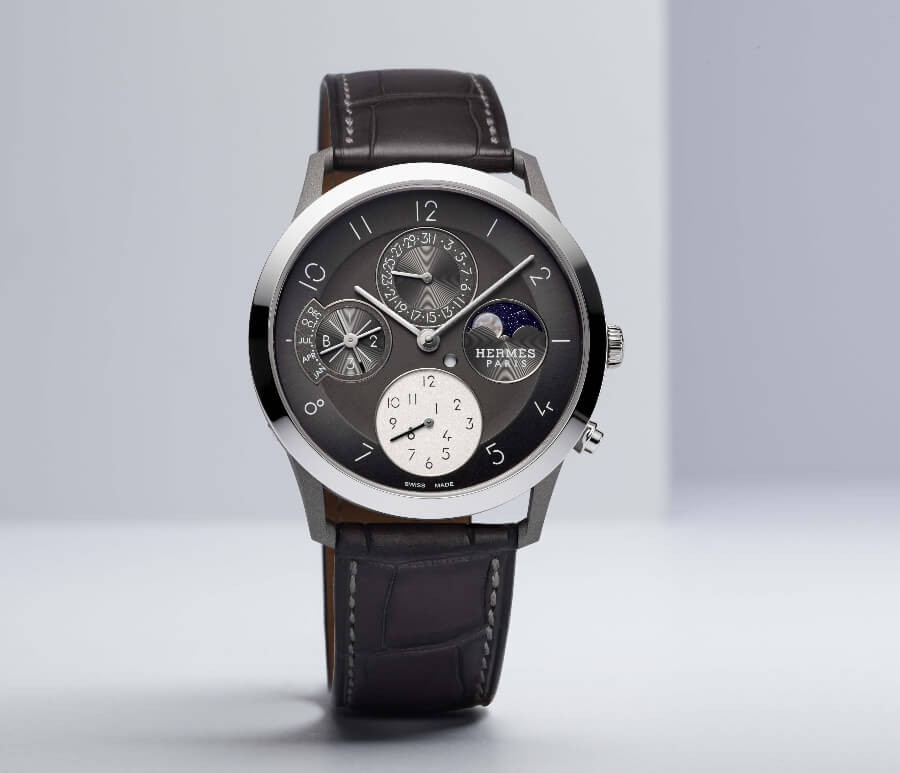 Hermes Slim d'Hermès Perpetual Calendar In Titanium Watch