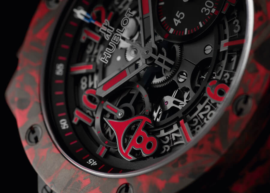 Hublot Big Bang Unico Red Carbon Alex Ovechkin Dial