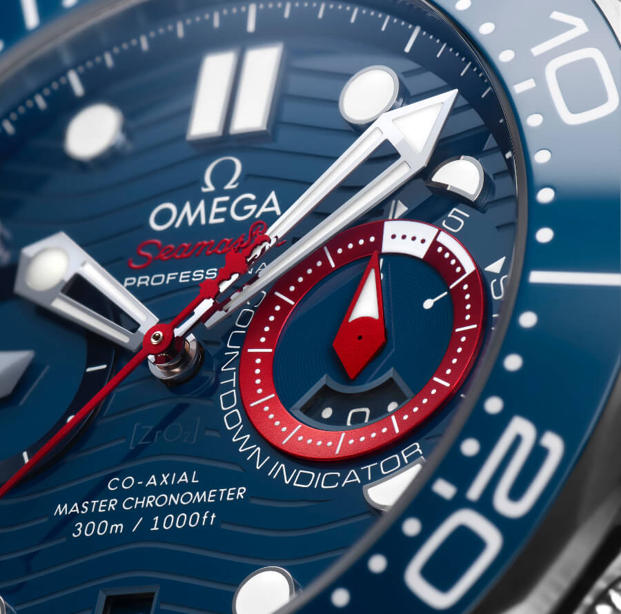 Omega Seamaster Diver 300M America’s Cup Chronograph Dial