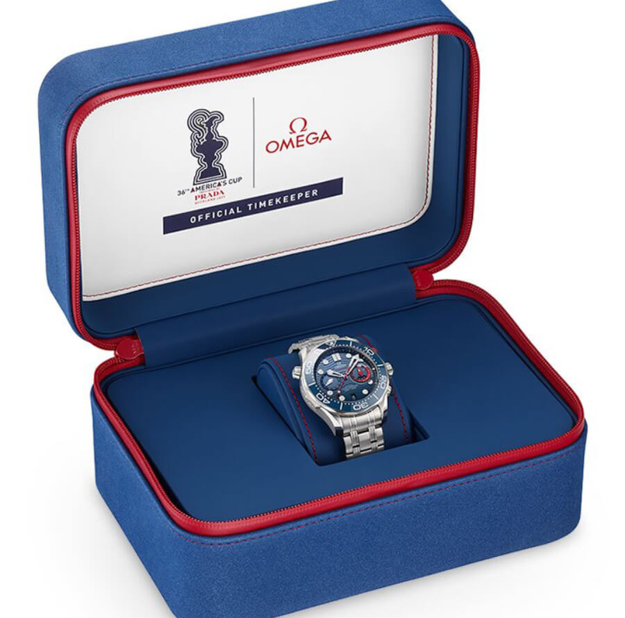 Omega Seamaster Diver 300M America’s Cup Chronograph Full Box For Sale