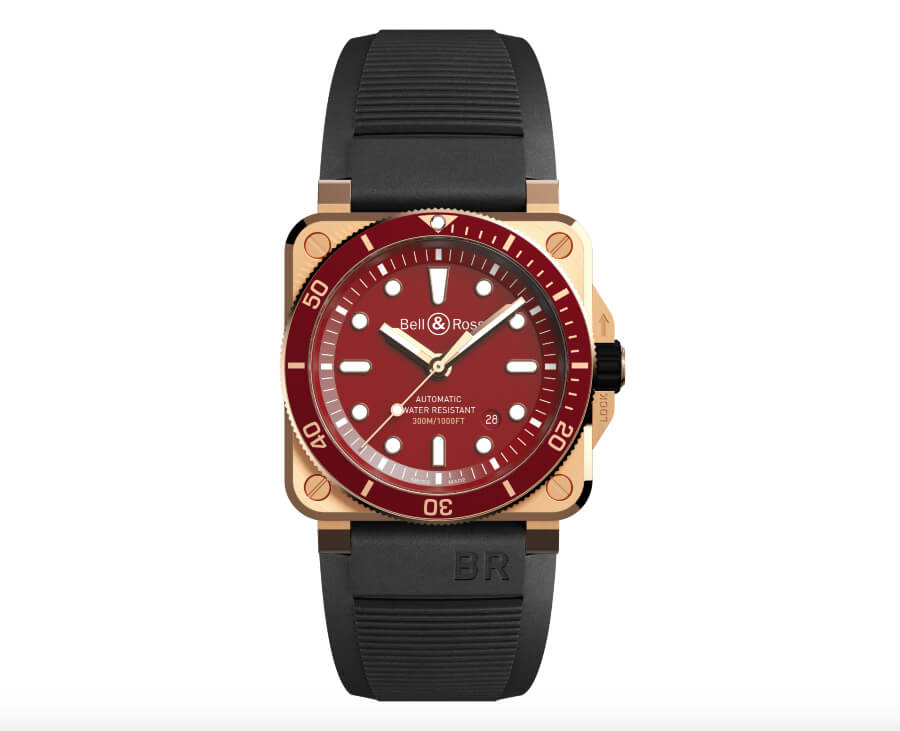 Men Watches Bell & Ross BR 03-92 Diver Red Bronze