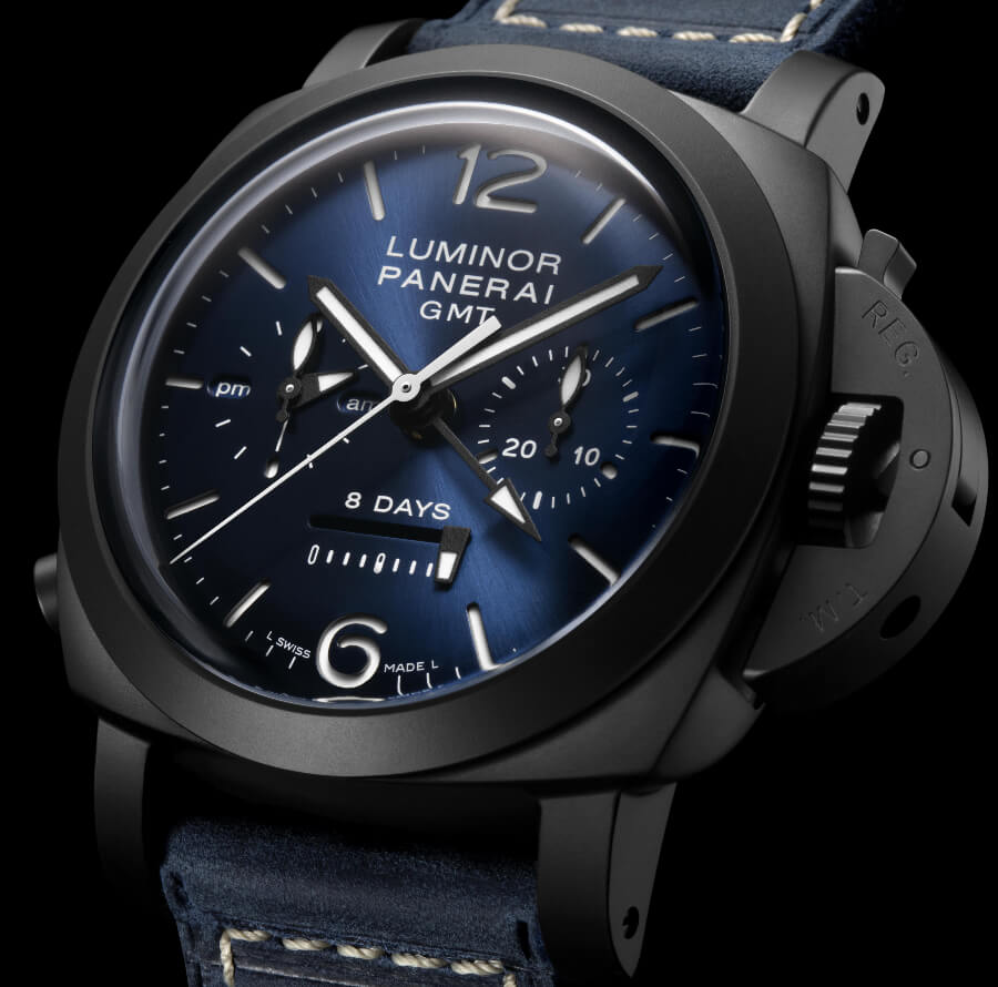 The New Panerai Luminor Chrono Monopulsante GMT Blu Notte PAM01135 