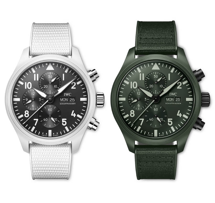 IWC Pilot’s Watch Chronograph Top Gun Edition “Lake Tahoe” and “Woodland”